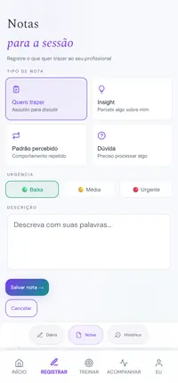 Miniatura das Notas para a sessão